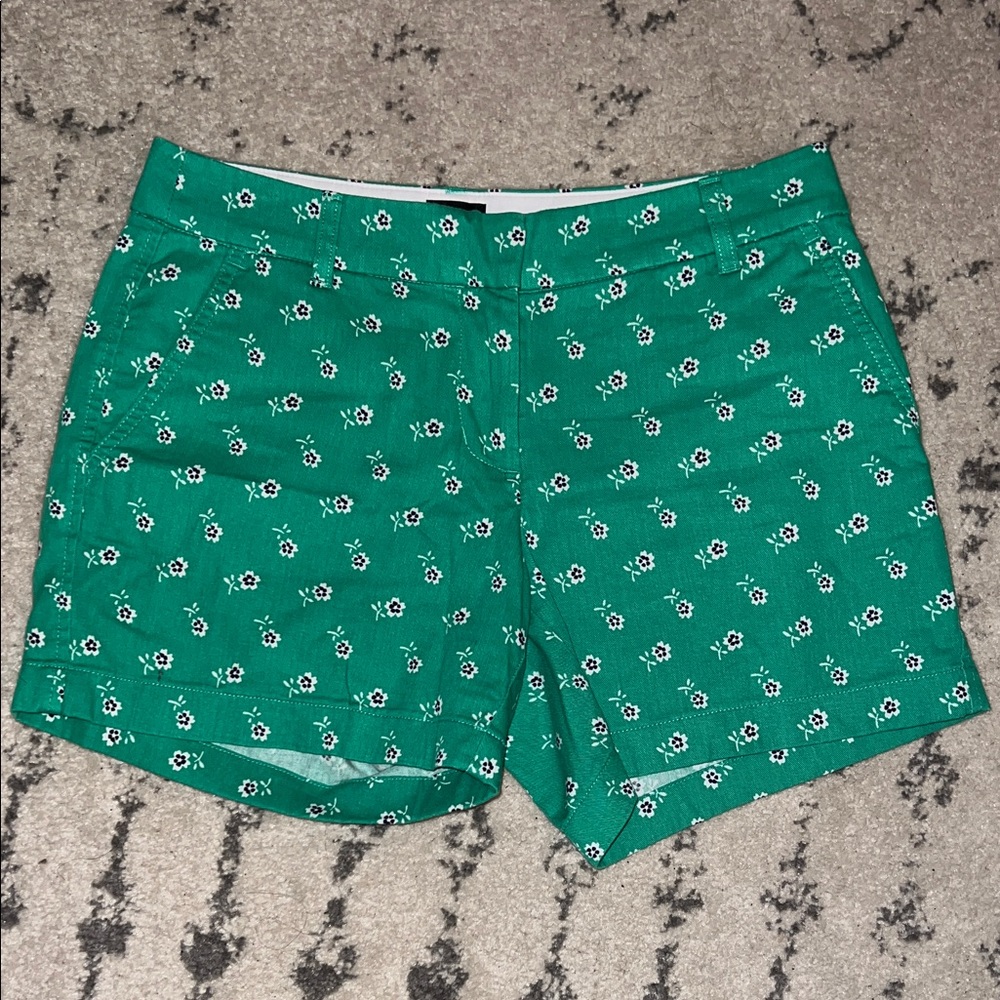 J. Crew Green Floral Women's Shorts